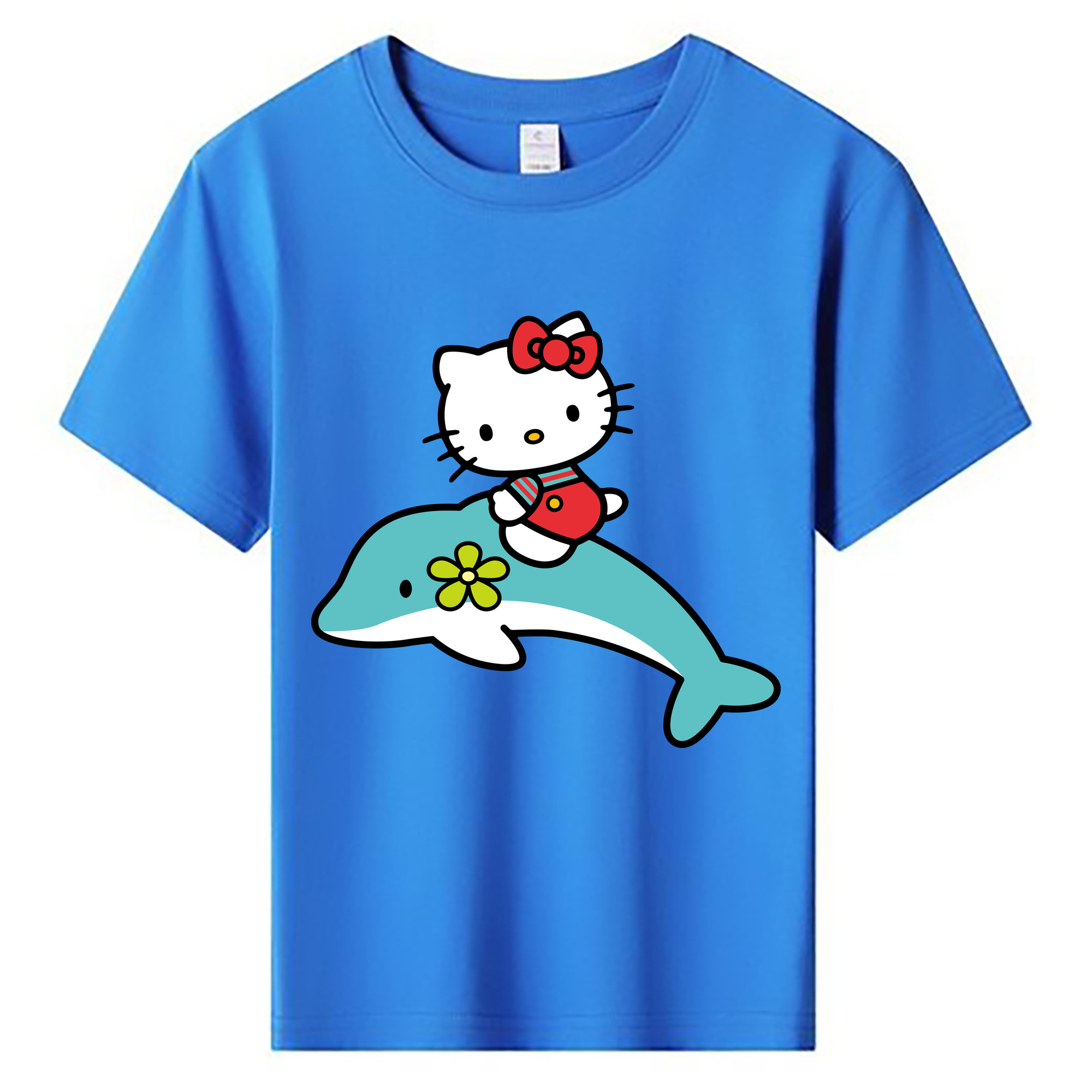 （画像用） Hello Kitty ハローキティ 綿100％キッズTシャツ（フロントプリント）